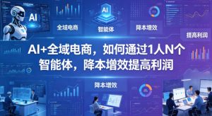 AI+全域电商,如何通过1人N个智能体,降本增效提高利润-水滴知识网