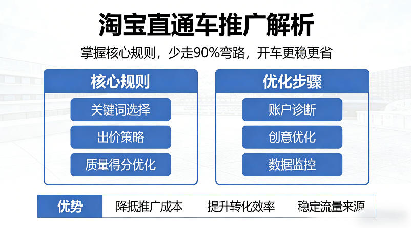 淘宝直通车推广解析,掌握核心规则,少走90%弯路,开车更稳更省-水滴知识网