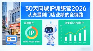 30天同城IP训练营2026年,从流量到门店业绩的全链路-水滴知识网