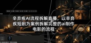 辛弃疾AI流程拆解直播,以辛弃疾短剧为案例拆解完整的ai制作电影的流程-水滴知识网