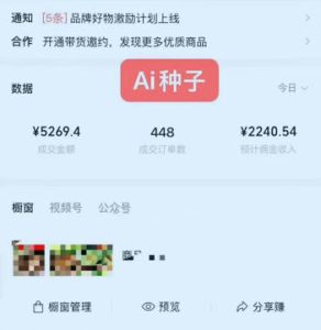 视频号AI种子带货,0粉0保证金就可做,人人能做,实操日入1k+-水滴知识网
