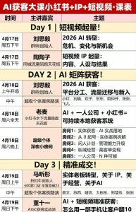AI获客大课小红书+IP+短视频3天2夜线下课,用最真实的一线案例,最前沿的AI工具,最有效的流量打法(完整版)-水滴知识网