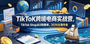 TikToK跨境电商实战营,TikTok Shop从0到爆单,2026出海夺金-水滴知识网