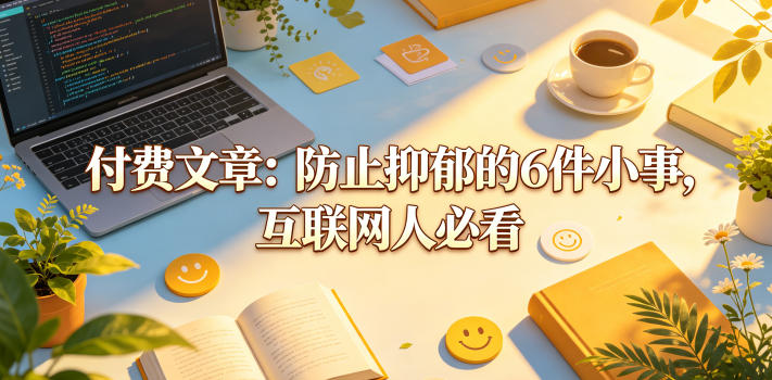 付费文章:防止抑郁的6件小事,互联网人必看!-水滴知识网