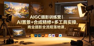 AIGC摄影训练营|AI置景+合成精修+多工具实操,商业摄影全流程落地课-水滴知识网