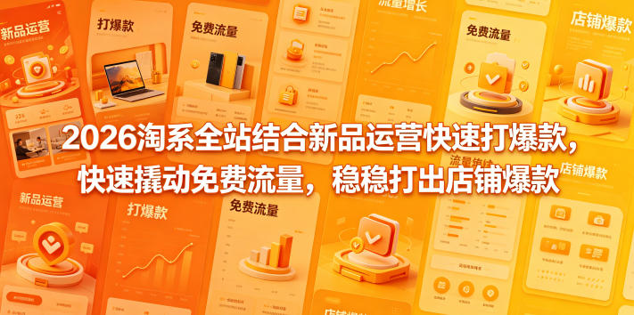 2026淘系全站结合新品运营快速打爆款,快速撬动免费流量,稳稳打出店铺爆款(更新5月12日)-水滴知识网