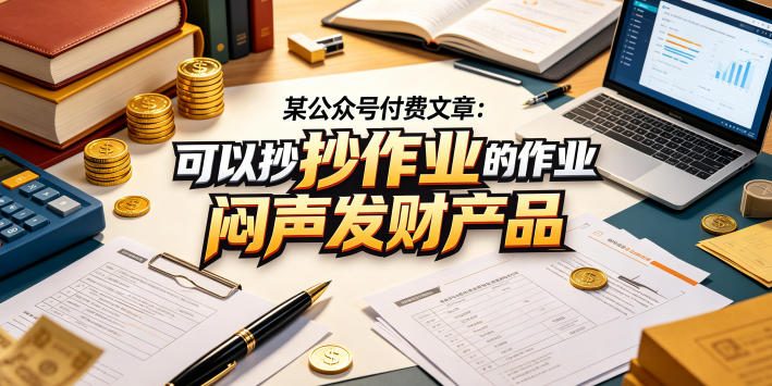 某公众号付费文章:可以抄作业的闷声发财产品-水滴知识网