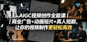 AIGC视频创作全能课|商业广告+动画短片+真人短剧,让你的视频制作更轻松高效-水滴知识网