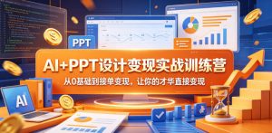 AI+PPT设计变现实战训练营,从0基础到接单变现,让你的才华直接变现-水滴知识网
