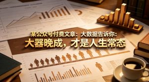 某公众号付费文章:大数据告诉你:大器晚成,才是人生常态-水滴知识网