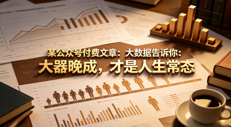 某公众号付费文章:大数据告诉你:大器晚成,才是人生常态-水滴知识网