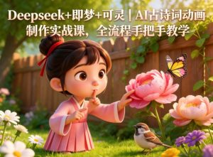 Deepseek+即梦+可灵|AI古诗词动画制作实战课,全流程手把手教学-水滴知识网