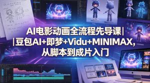 AI电影动画全流程先导课|豆包AI+即梦+Vidu+MINIMAX,从脚本到成片入门-水滴知识网