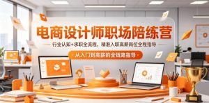 电商设计师职场陪练营,行业认知+求职全流程,精准入职高薪岗位全程指导-水滴知识网