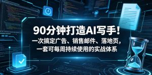 90分钟打造AI写手!一次搞定广告、销售邮件、落地页,一套可每周持续使用的实战体系【原创双语字幕】-水滴知识网