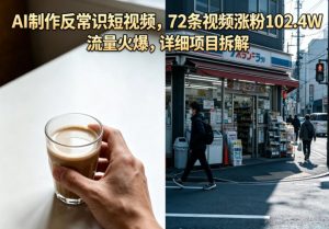 AI制作反常识短视频,72条视频涨粉102.4W,流量火爆,详细项目拆解-水滴知识网