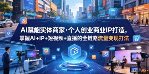 AI赋能实体商家·个人创业商业IP打造,掌握AI+IP+短视频+直播的全链路流量变现打法-水滴知识网