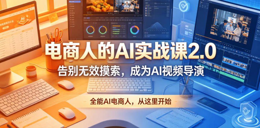 电商人的AI实战课2.0,告别无效摸索,成为AI视频导演,全能AI电商人,从这里开始-水滴知识网