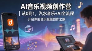 AI音乐视频创作营|从0到1,汽水音乐+AI全流程,开启你的音乐视频创作之旅-水滴知识网