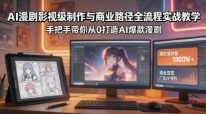 AI漫剧影视级制作与商业路径全流程实战教学，手带你从0打造AI爆款漫剧-水滴知识网