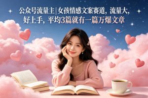 公众号流量主女孩情感文案赛道,流量大,好上手,平均3篇就有一篇万爆文章-水滴知识网