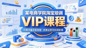 某电商学院淘宝培训VIP课程,各种经典有用的流量获取秘籍,改善运营产品没利润的处境(2026年5月)-水滴知识网