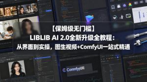 【保姆级无门槛】LIBLIB AI 2.0全新升级全教程:从界面到实操,图生视频+ComfyUI一站式精通-水滴知识网