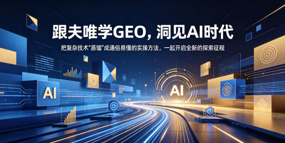 跟夫唯学GEO,洞见AI时代,把复杂技术“蒸馏”成通俗易懂的实操方法,一起开启全新的探索征程-水滴知识网